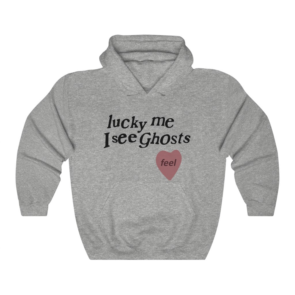 Lucky me see ghosts hot sale hoodie