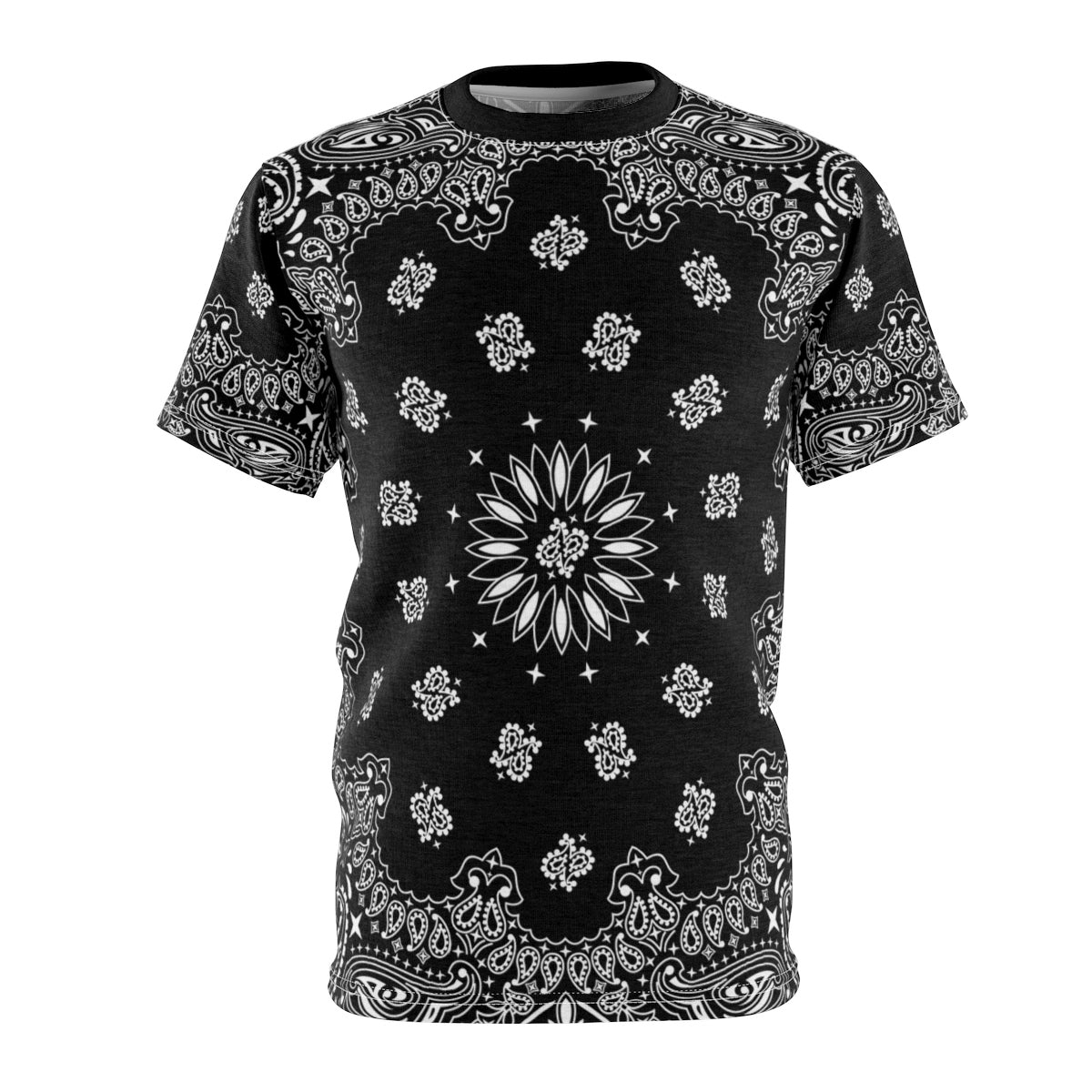 Black Bandana Unisex AOP Cut & Sew Tee