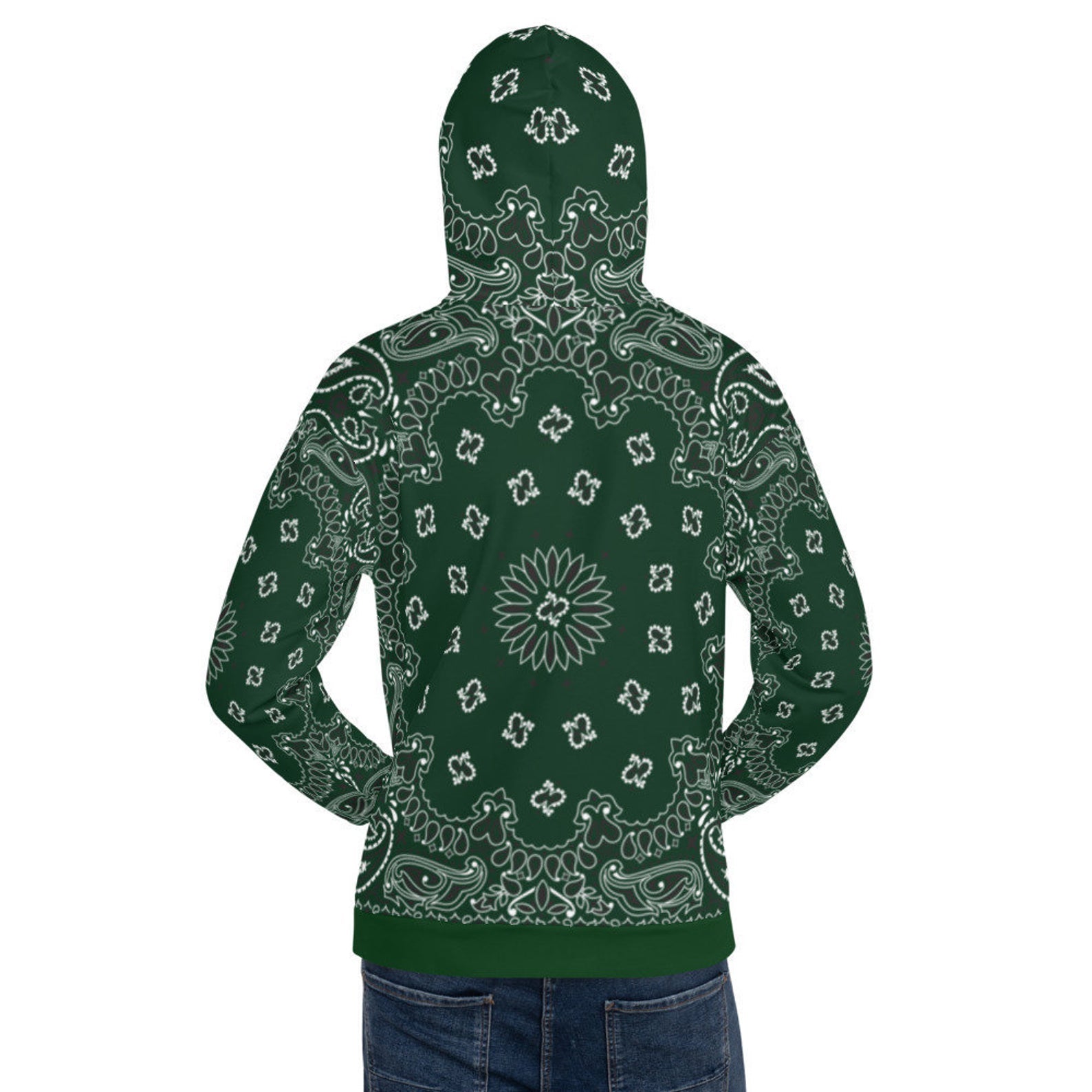 The Pop Culture Green Bandana All Over Hoodie M