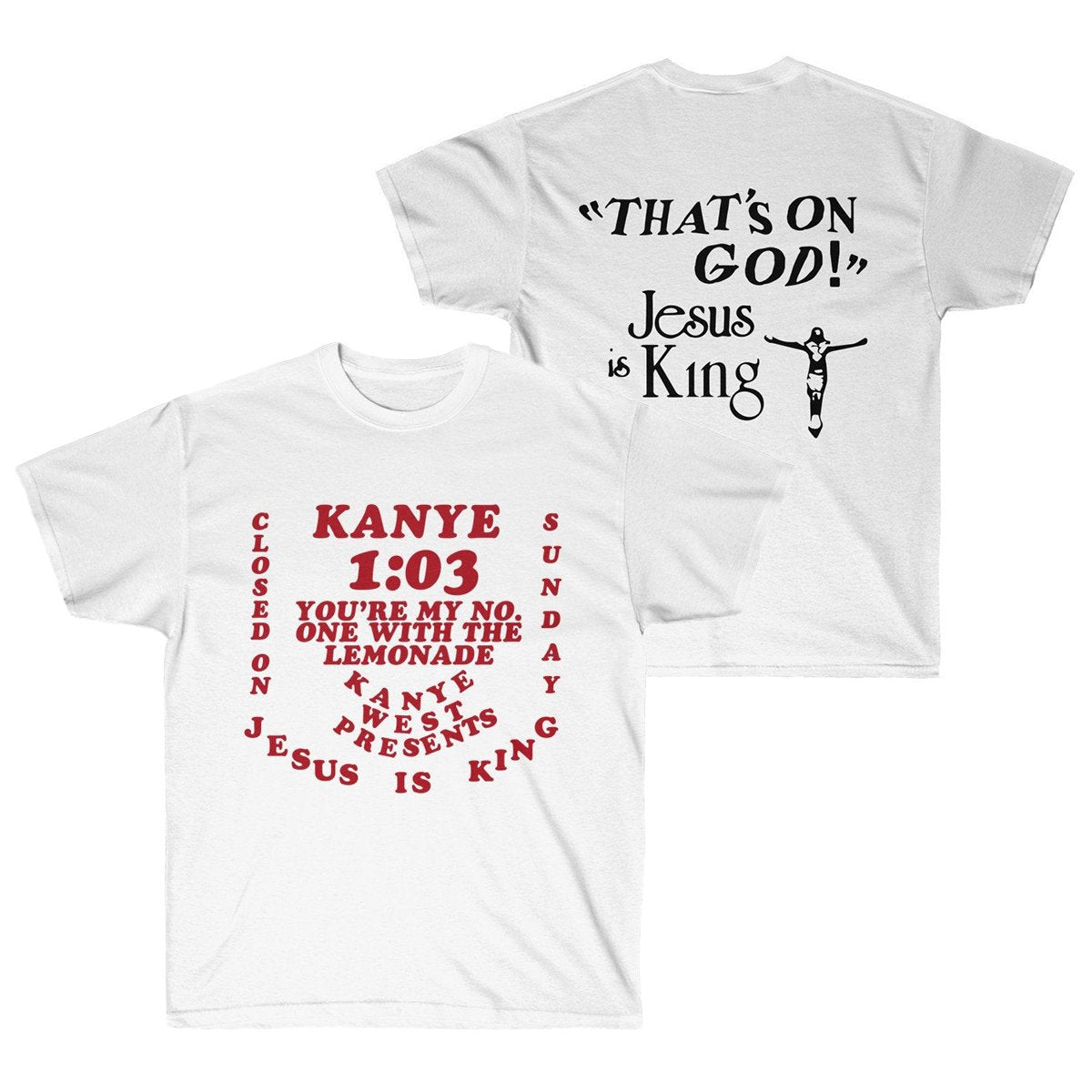Jesus is King Kanye West Sunday Service Unisex Heavy Cotton T-Shirt