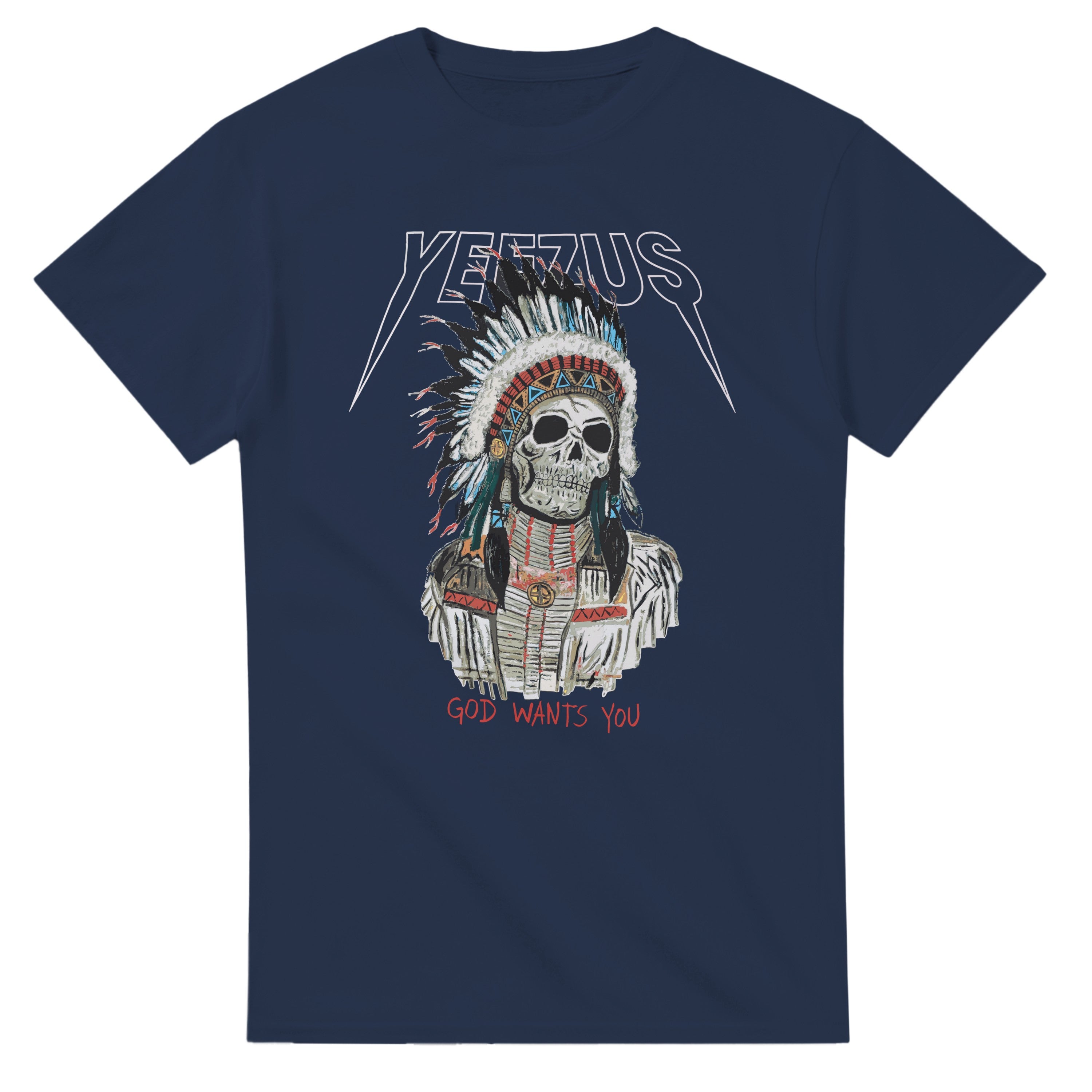 Kanye West Yeezus 2022 Tour Tee Skull Indian