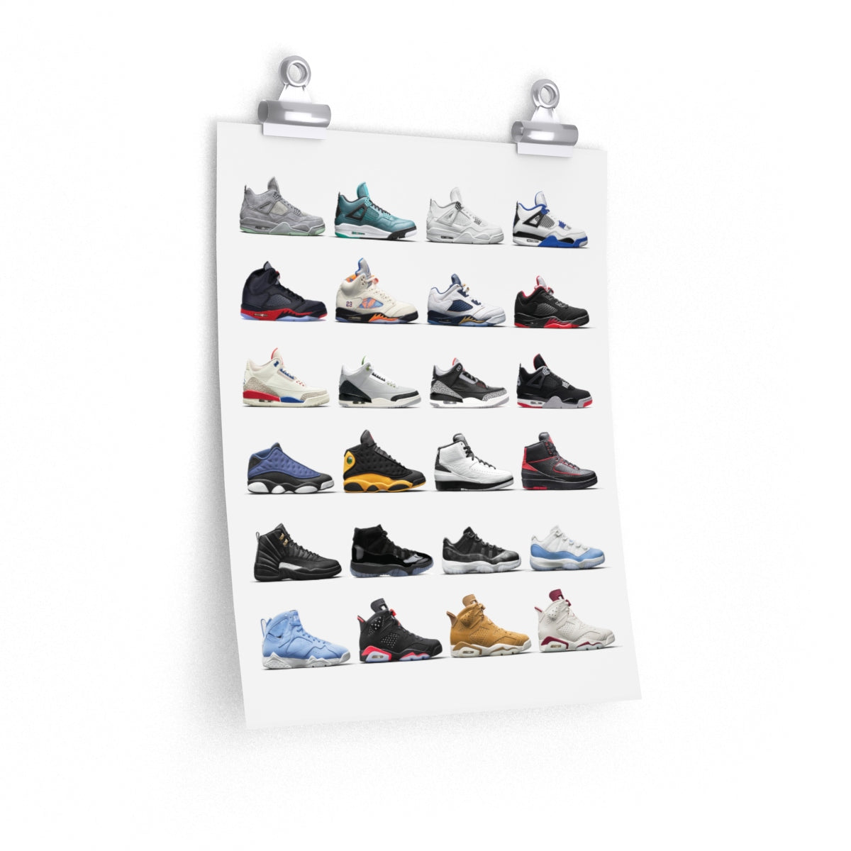 Nike Air Jordans Hall of Fame Poster - Michael Jordan Wall Art