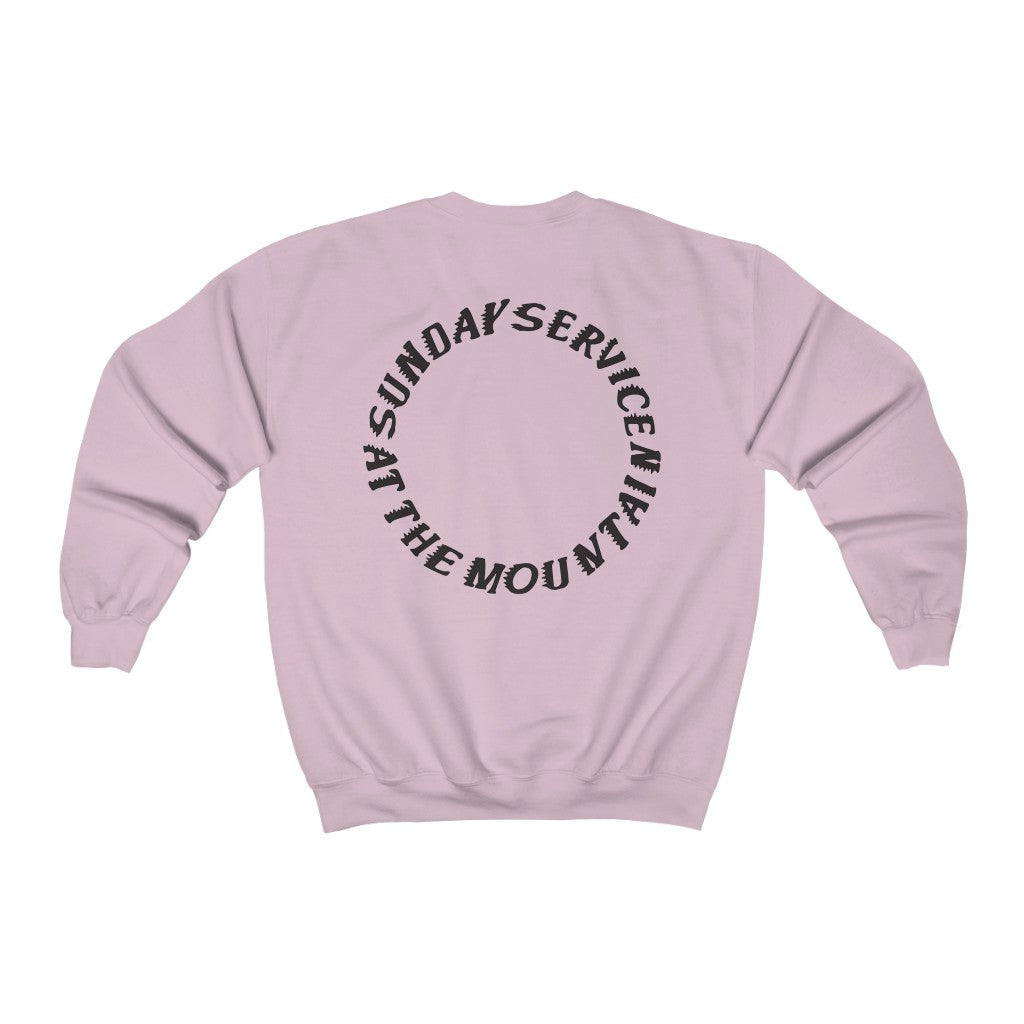 Holy Spirit Sunday Service at the Mountain Unisex Heavy Blend Crewneck Sweatshirt Kanye West inspired